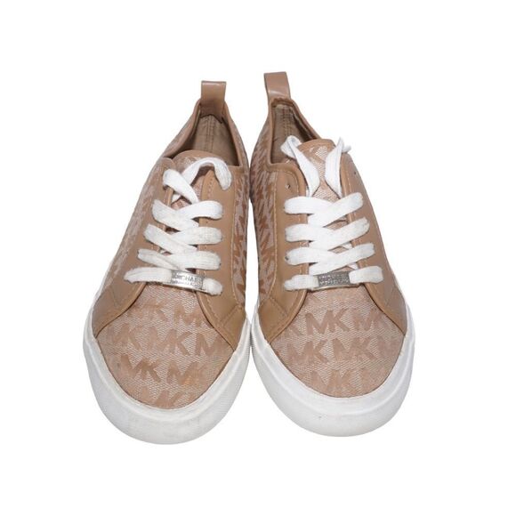 Michael Kors Ashanti Khaki/Tan Monogram Logo Sneakers, Size 4 / 35 - Picture 2 of 14